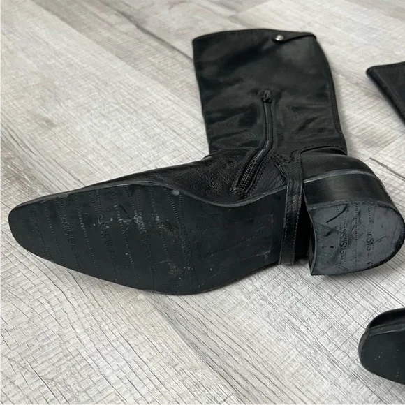 STUART WEITZMAN Heel Riding Moto Boots Knee High Size 5.5 - Picture 9 of 13